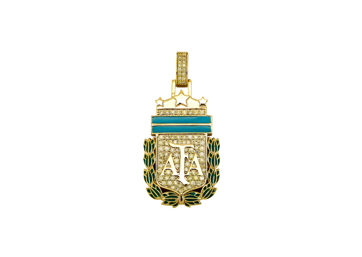 Länderwappen-Halskette-Gold [Argentinien]