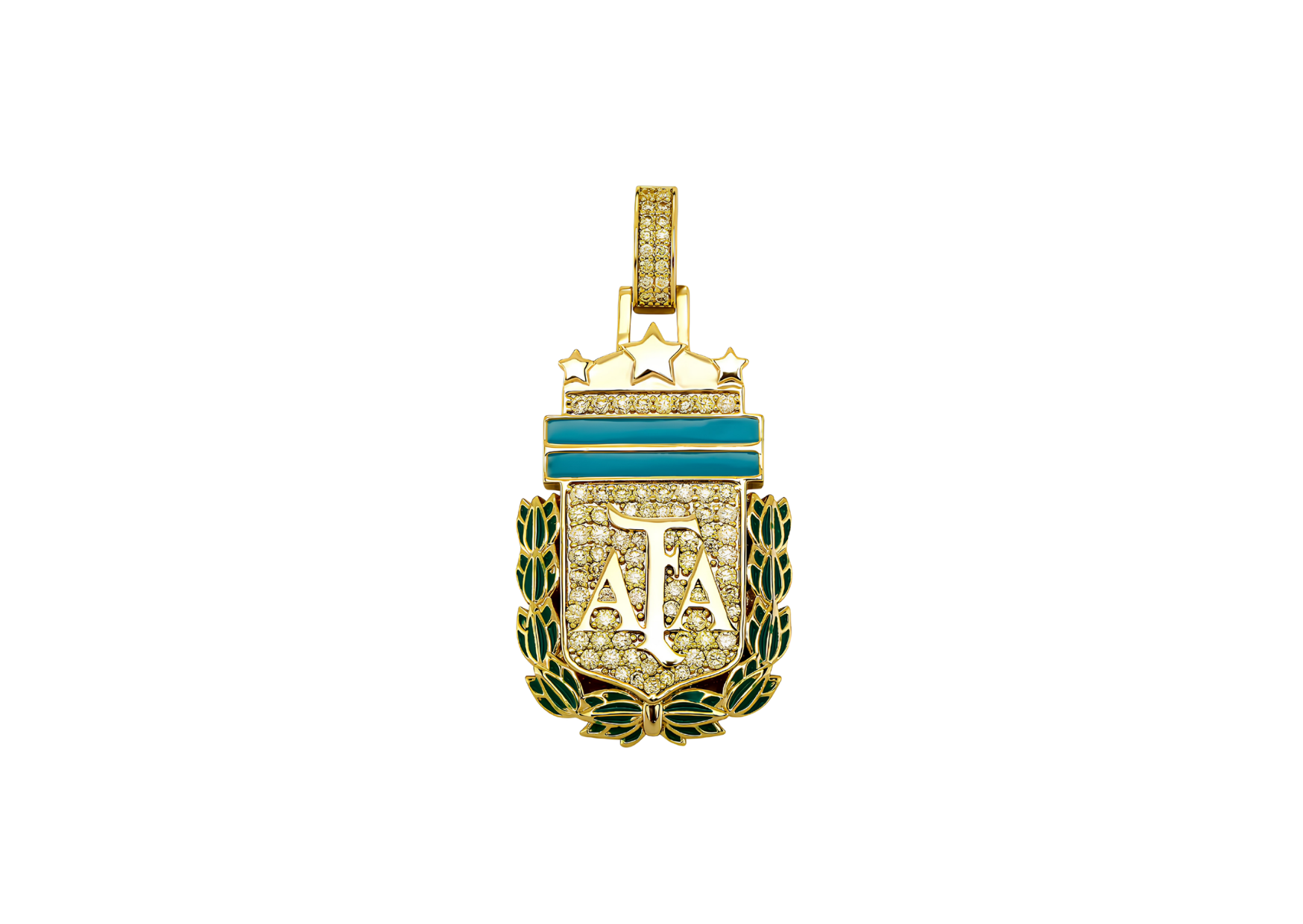 Länderwappen-Halskette-Gold [Argentinien]