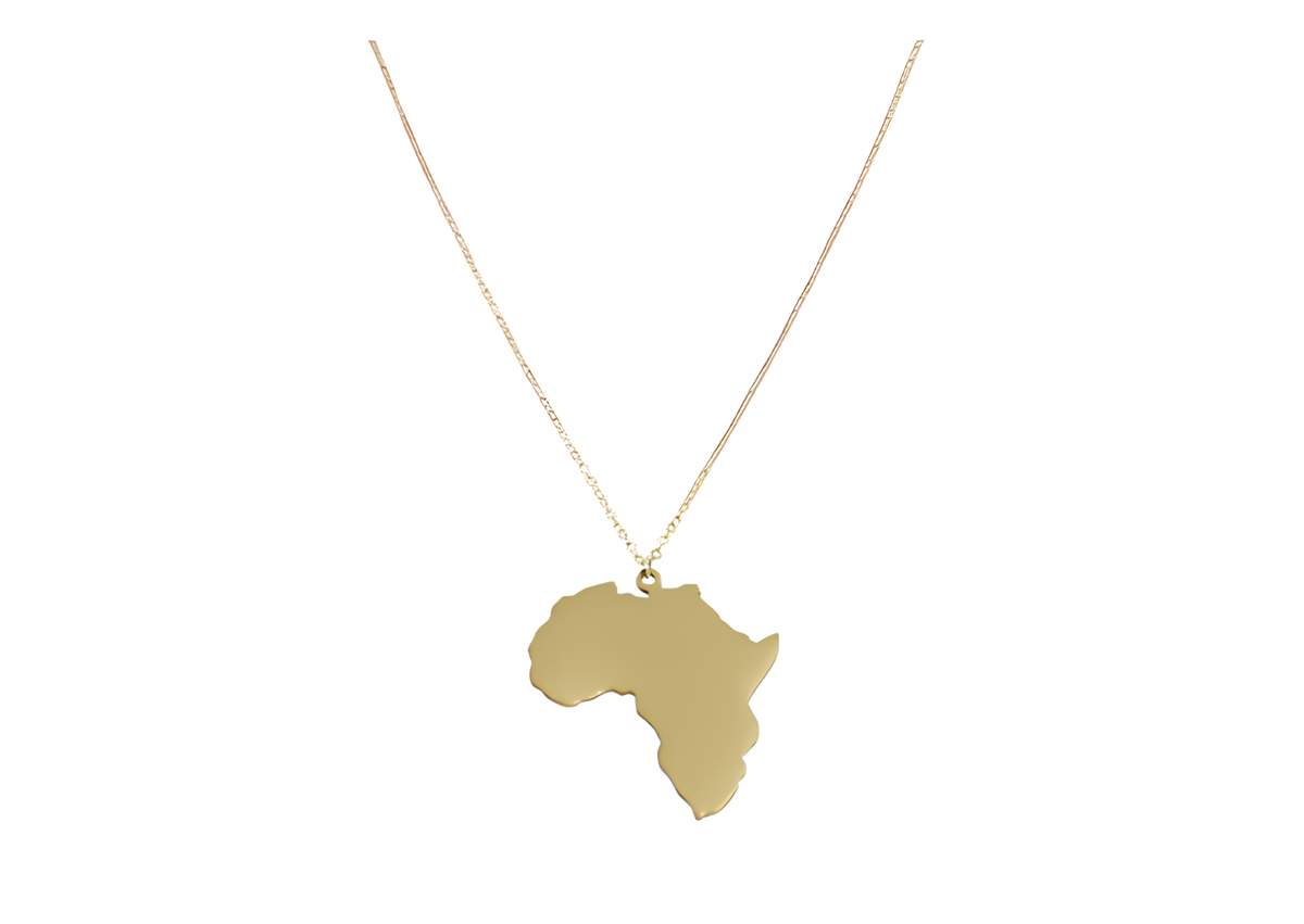 Länderrahmen-Halskette-Gold [Afrika]