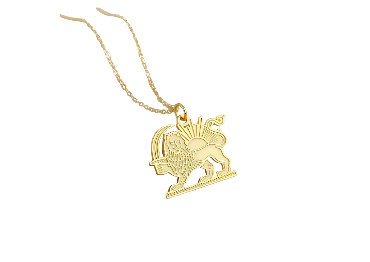 Länderwappen-Halskette-Gold [Iran]