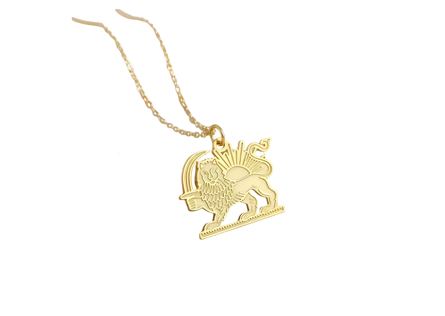 Länderwappen-Halskette-Gold [Iran]