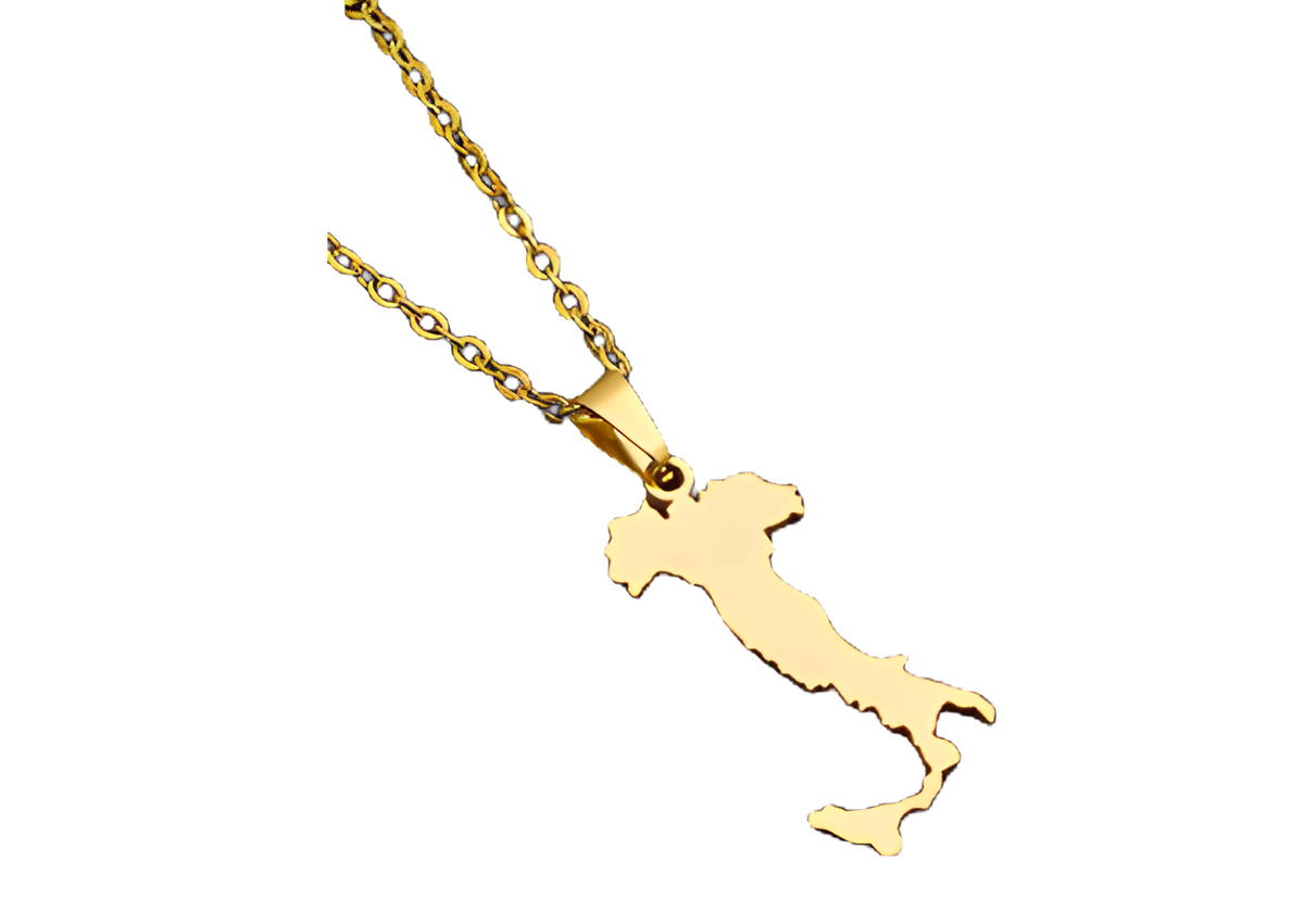 Länderrahmen-Halskette-Gold [Italien]